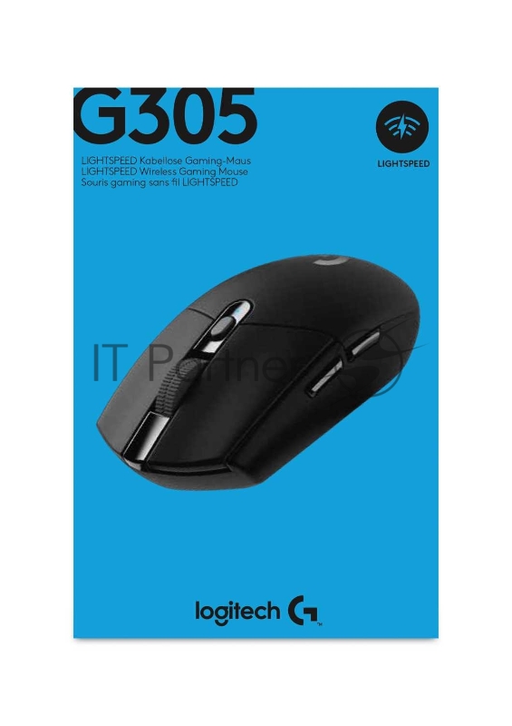 Мышь Logitech G305 LIGHTSPEED серый/черный оптическая (12000dpi) беспроводная BT (5but)