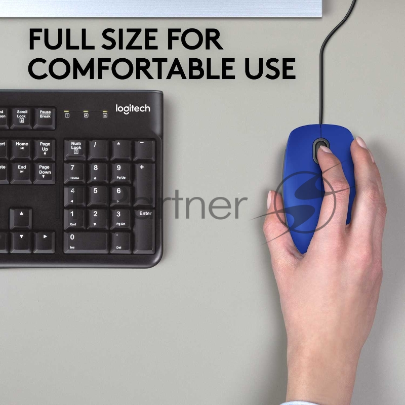 Мышь Logitech Mouse M110 Silent USB Blue Ret