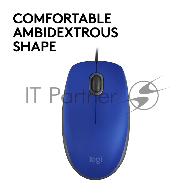 Мышь Logitech Mouse M110 Silent USB Blue Ret