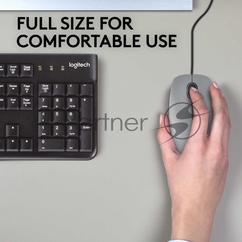 Мышь Logitech Mouse M110 Silent USB Mid Grey Ret