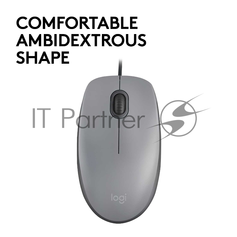 Мышь Logitech Mouse M110 Silent USB Mid Grey Ret
