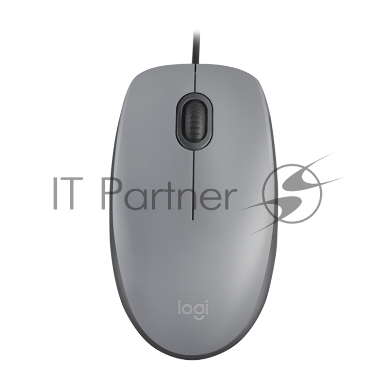 Мышь Logitech Mouse M110 Silent USB Mid Grey Ret