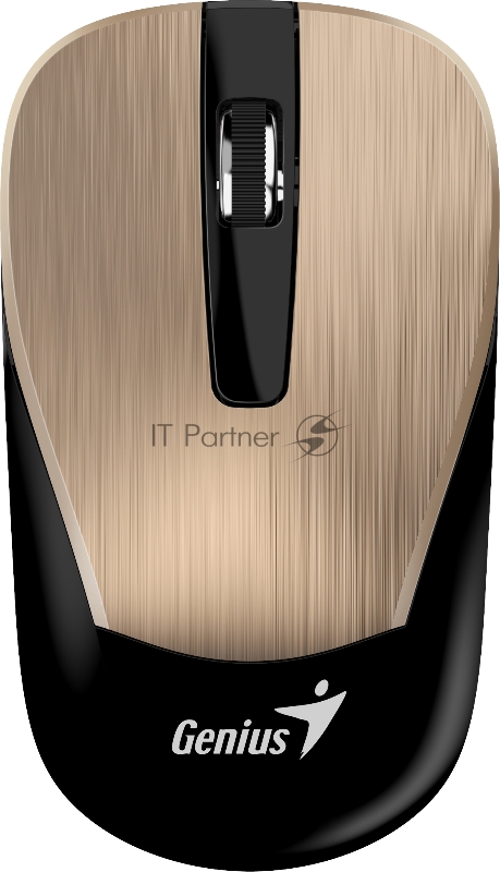 Мышь беспроводная Genius ECO-8015, 2.4 GHz, 800-1600 dpi, встроенный аккумулятор,Gold