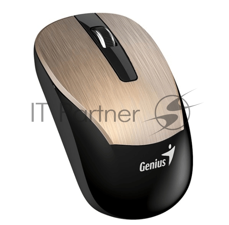 Мышь беспроводная Genius ECO-8015, 2.4 GHz, 800-1600 dpi, встроенный аккумулятор,Gold