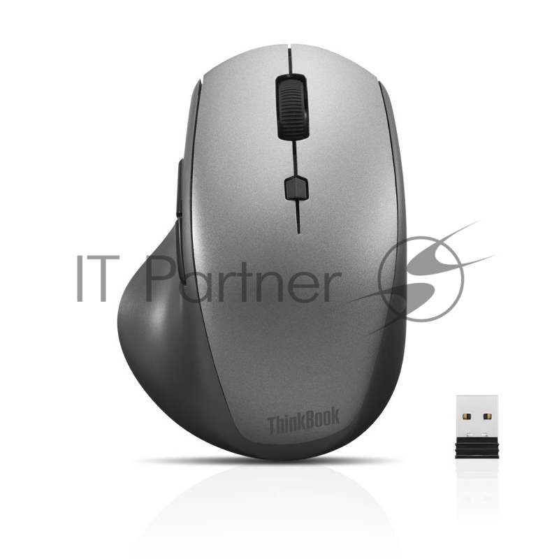 Мышь Lenovo ThinkBook 600 Wireless Media Mouse ( 2.4GHz nano USB receiver, 1x AA battery)