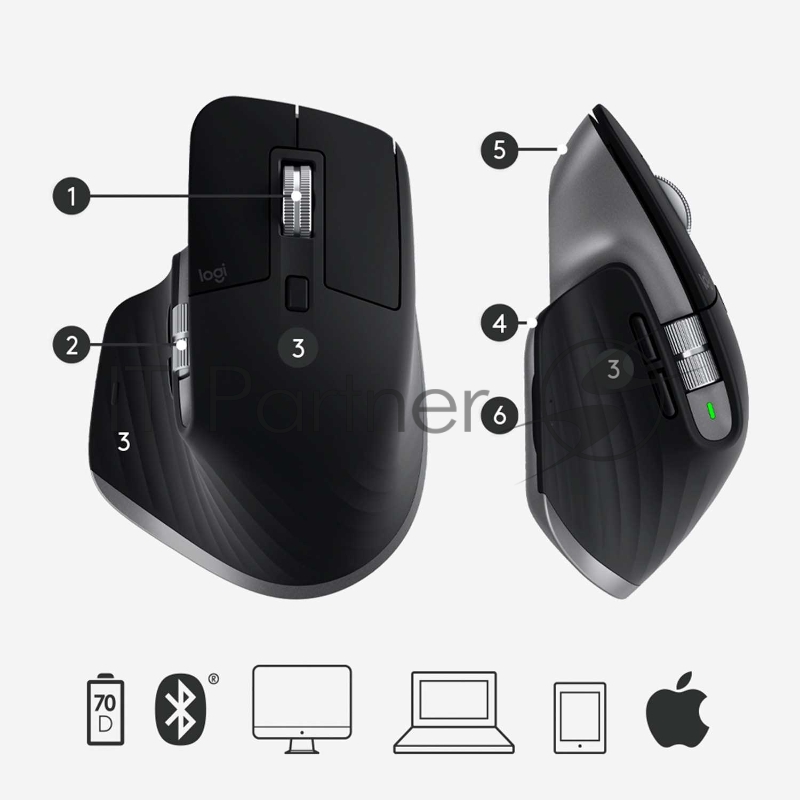 Мышь Logitech Wireless MX Master 3 Advanced Mouse SPACE GREY