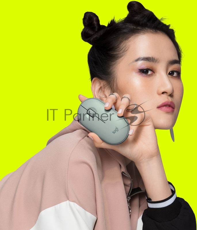 Мышь Logitech (910-005720) Wireless Mouse Pebble M350 EUCALYPTUS беспроводная эвкалиптово-зеленая