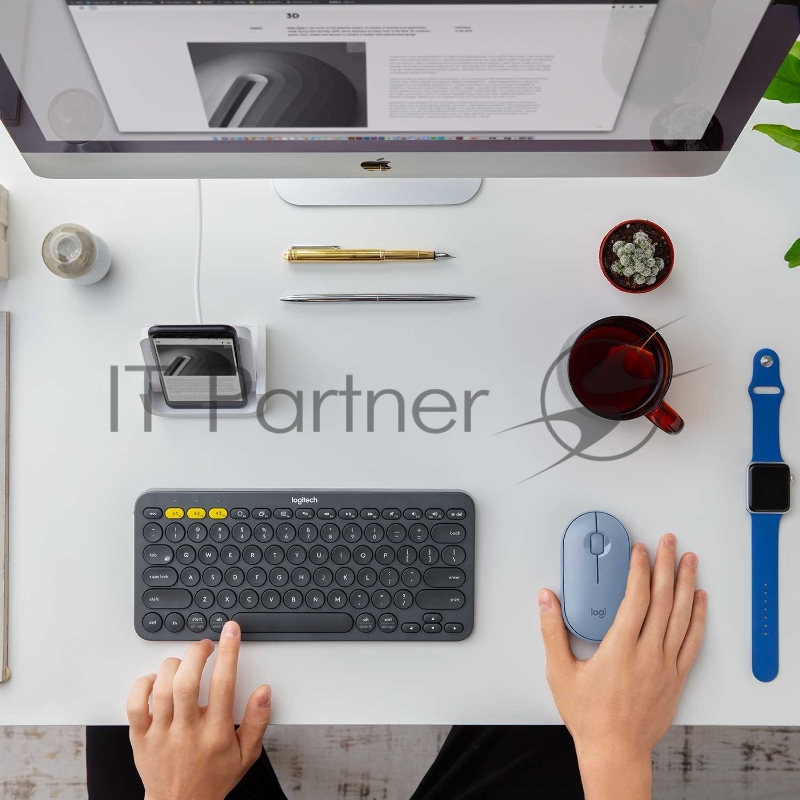 Мышь Logitech (910-005720) Wireless Mouse Pebble M350 EUCALYPTUS беспроводная эвкалиптово-зеленая