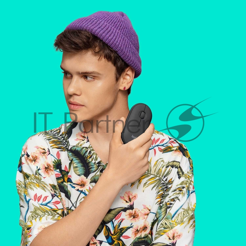 Мышь Logitech (910-005720) Wireless Mouse Pebble M350 EUCALYPTUS беспроводная эвкалиптово-зеленая