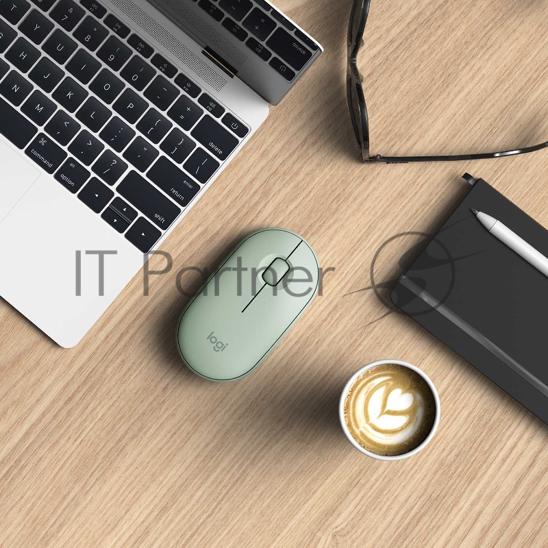 Мышь Logitech (910-005720) Wireless Mouse Pebble M350 EUCALYPTUS беспроводная эвкалиптово-зеленая