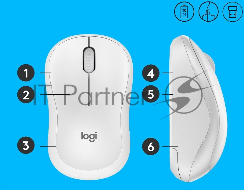 Мышь Logitech Silent M220-OFFWHITE белый оптическая (1000dpi) silent беспроводная BT/Radio USB для ноутбука (3but)