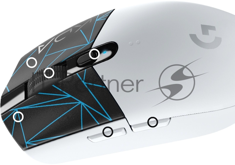 Мышь Logitech G305 белый/черный оптическая (12000dpi) беспроводная USB (5but)