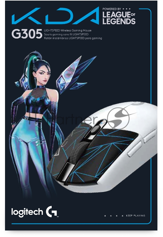 Мышь Logitech G305 белый/черный оптическая (12000dpi) беспроводная USB (5but)