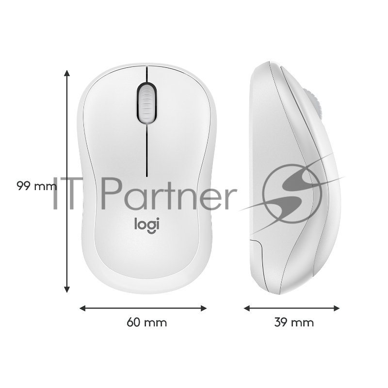 Мышь Logitech M221 SILENT белый оптическая (1000dpi) silent беспроводная USB для ноутбука (3but)