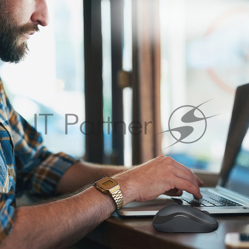 Мышь Logitech M221 SILENT розовый оптическая (1000dpi) silent беспроводная USB для ноутбука (3but)