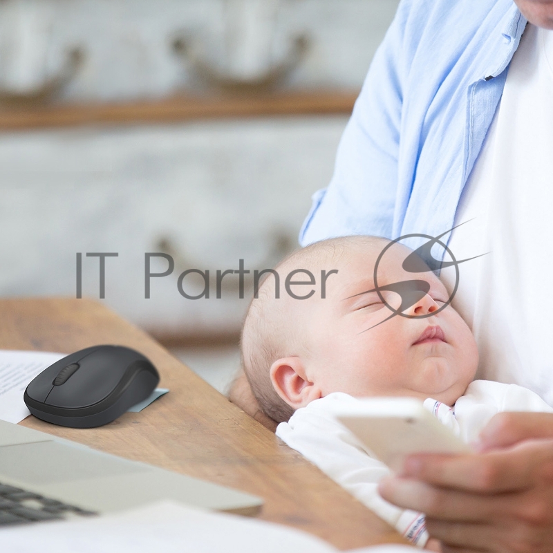 Мышь Logitech Wireless Mouse M221 SILENT CHARCOAL, оптическая (1000dpi) silent беспроводная USB для ноутбука (3but)