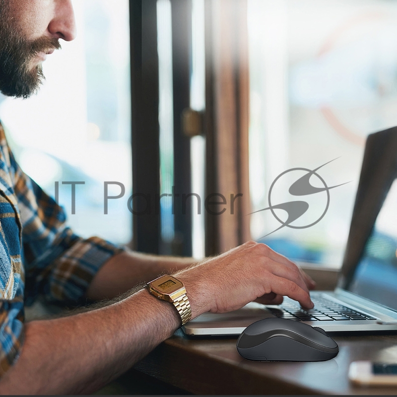 Мышь Logitech Wireless Mouse M221 SILENT CHARCOAL, оптическая (1000dpi) silent беспроводная USB для ноутбука (3but)