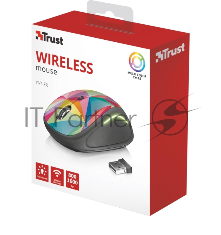 Мышь беспроводная Trust YVI FX WIRELESS MOUSE GEO