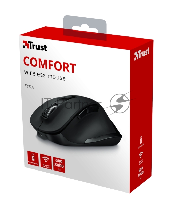 Мышь беспроводная Trust FYDA RCHRGABLE WRL MOUSE