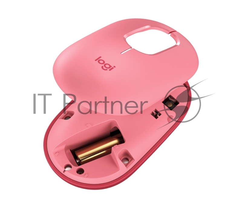 Мышь Logitech POP Mouse with emoji розовый/красный оптическая (4000dpi) беспроводная BT/Radio USB (4but)