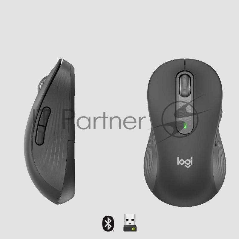 Мышь Logitech Wireless Mouse Signature M650 L -GRAPHITE-BT-M650 L LEFT