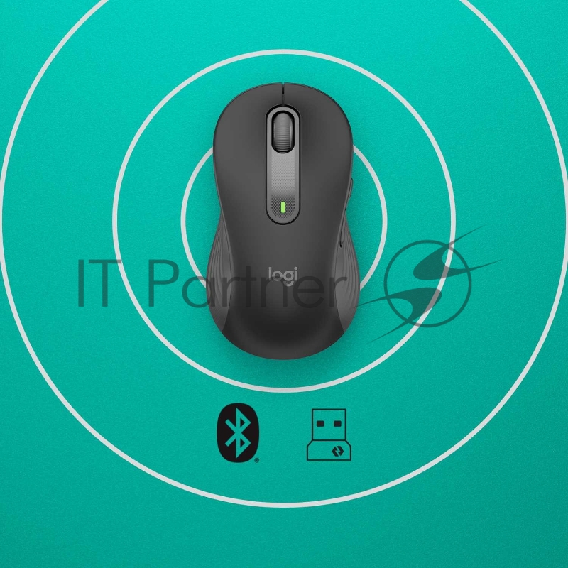 Мышь Logitech Wireless Mouse Signature M650 L -GRAPHITE-BT-M650 L LEFT