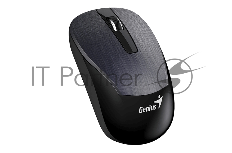 Мышь беспроводная Genius ECO-8015 металлический серый (Iron Gray), 2.4GHz, BlueEye 800-1600 dpi, аккумулятор NiMH new package