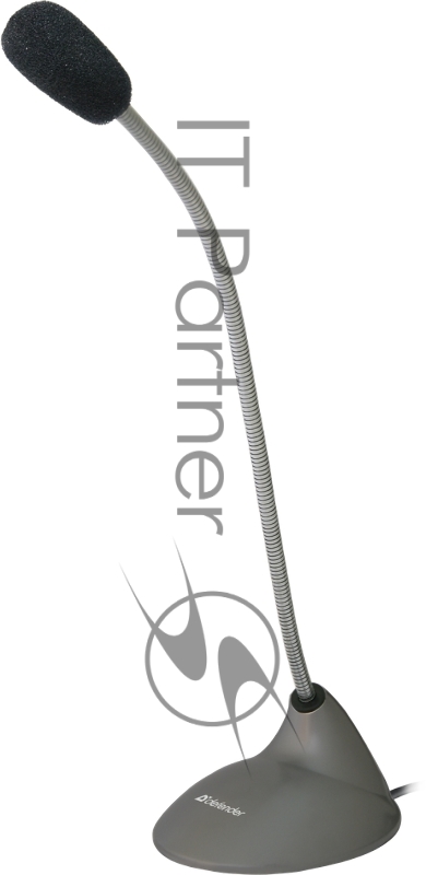Микрофон Defender MIC-111 Микрофон компьютерный, серый, кабель 1,5 м 64111