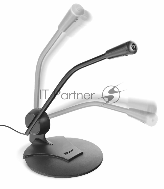 Микрофон TRUST PRIMO (настольный микрофон,Кабель 1,8м,3,5 мм,Регулируемый угол)