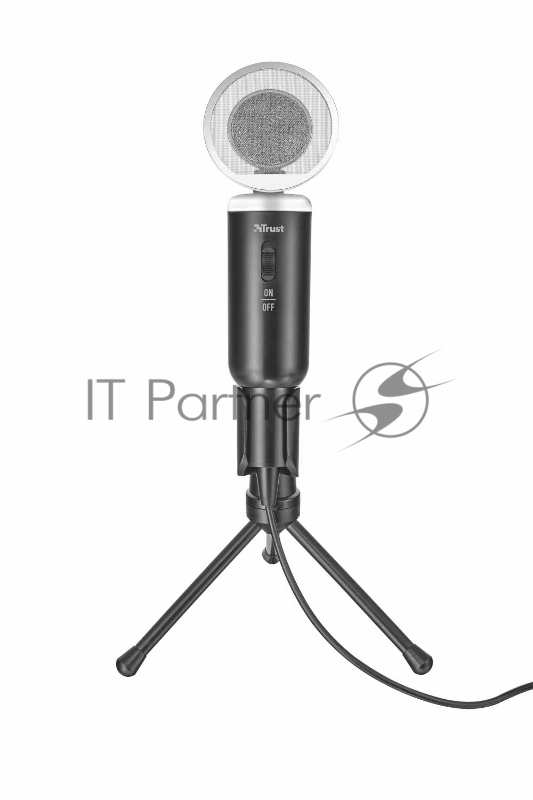 Микрофон TRUST Madell Desk (стрим,винтажнстиль,штатив,поп наклона,отключение звука,Кабель2,5м,3,5 мм)