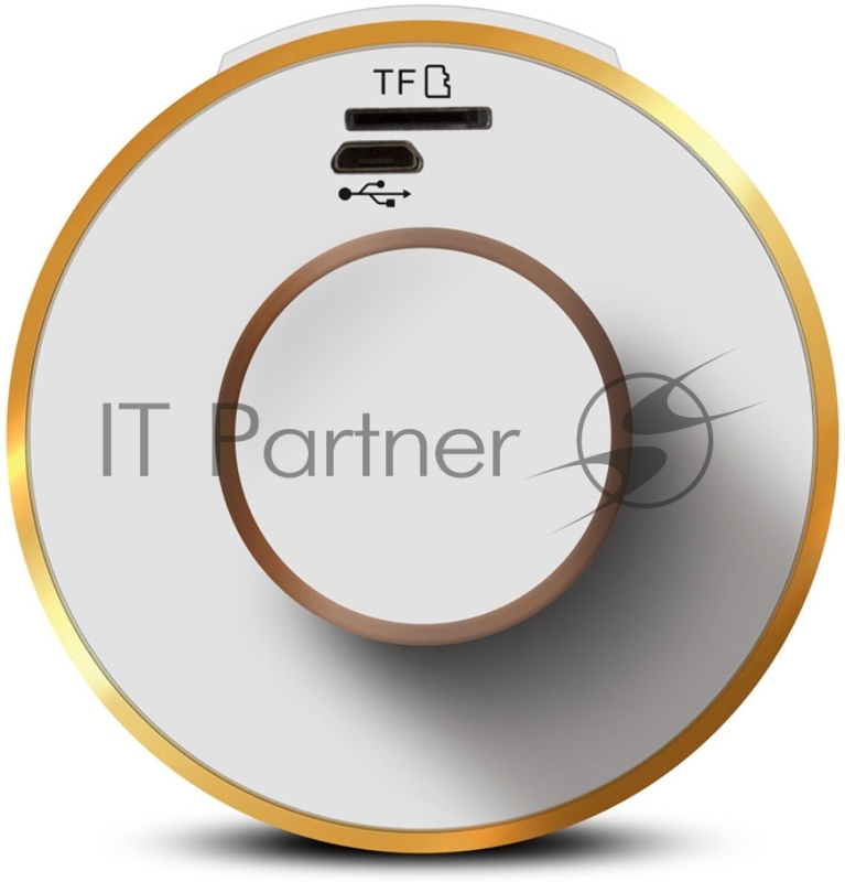 Микрофон для караоке SVEN MK-950, белый-золотой (6 Вт, Bluetooth, microSD, 1200мА*ч)