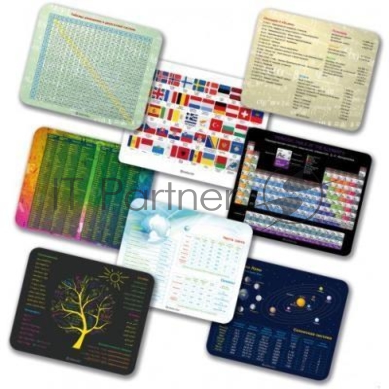 Коврик Defender School 240x190x0,4 мм ультратонкий с полезными принтами (ассорти) 50305