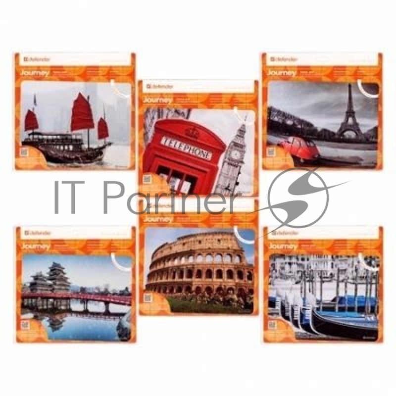 Коврик для мыши Defender Journey 240x190x0.4 мм, 6 видов