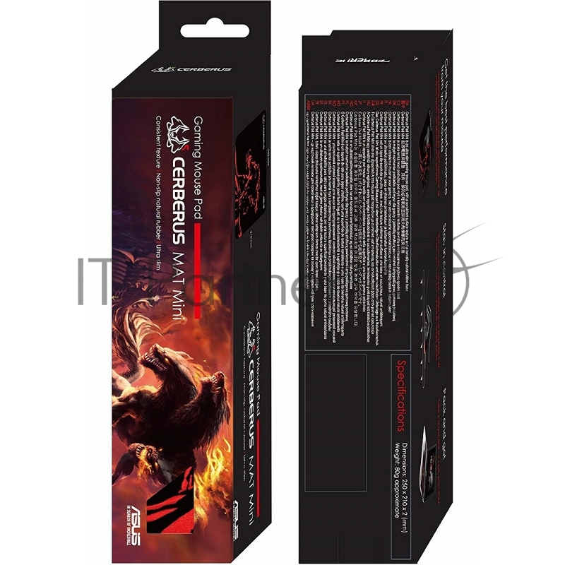 Коврик для мыши Asus CERBERUS MAT MINI черный/красный