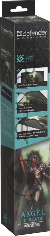 Игровой коврик Defender Angel of Death M 360x270x3 мм, ткань+резина Defender Игровой коврик Angel of Death M 360x270x3 мм, ткань+резина