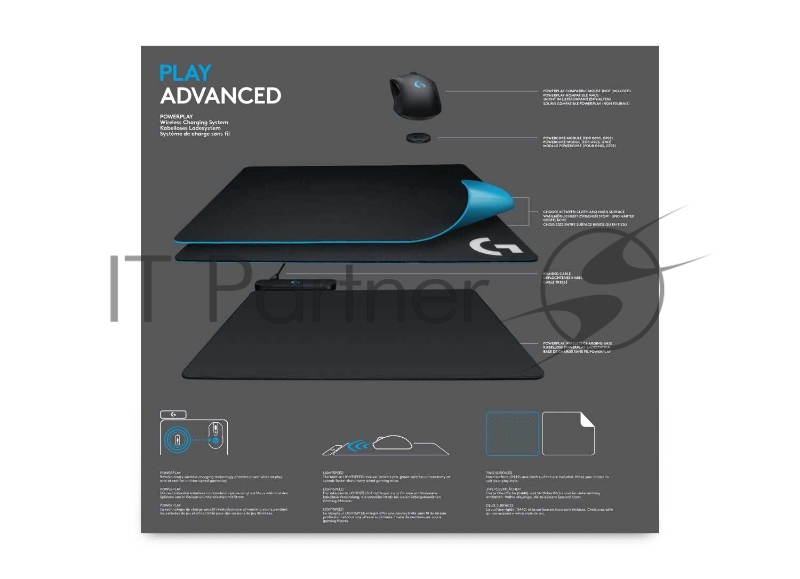 Коврик для мыши Logitech Wireless Charging Pad Powerplay