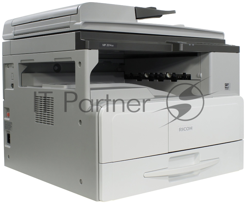 МФУ Ricoh MP 2014AD (912356/417378), лазерный принтер/сканер/копир A3, 20 стр/мин, 600x600 dpi, 256 Мб, ADF, дуплекс, подача: 350 лист., вывод: 250 лист., USB, ЖК-панель (Старт.тонер 4000 стр. Запуск специалистом АСЦ)