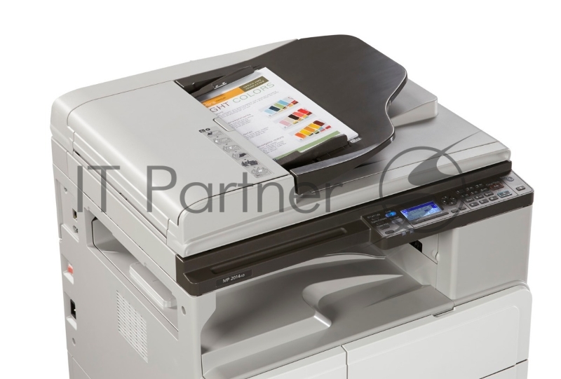 МФУ Ricoh MP 2014AD (912356/417378), лазерный принтер/сканер/копир A3, 20 стр/мин, 600x600 dpi, 256 Мб, ADF, дуплекс, подача: 350 лист., вывод: 250 лист., USB, ЖК-панель (Старт.тонер 4000 стр. Запуск специалистом АСЦ)