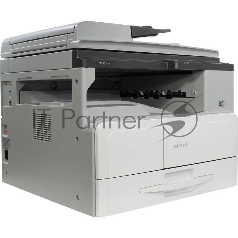 МФУ Ricoh MP 2014AD (912356/417378), лазерный принтер/сканер/копир A3, 20 стр/мин, 600x600 dpi, 256 Мб, ADF, дуплекс, подача: 350 лист., вывод: 250 лист., USB, ЖК-панель (Старт.тонер 4000 стр. Запуск специалистом АСЦ)