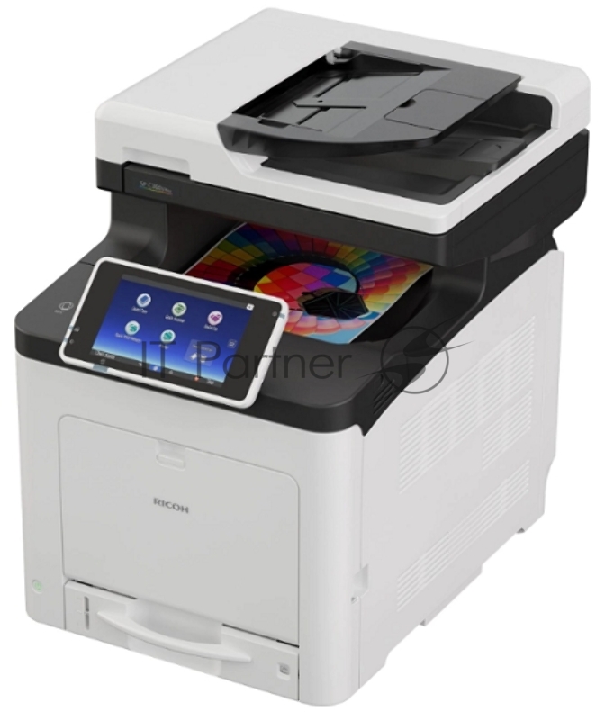 Цветное светодиодное 4в1 МФУ Ricoh SP C361SFNw (А4, 30 стр/мин, факс, принтер, сканер, копир, Wi-Fi, дуплекс, сеть, картридж)