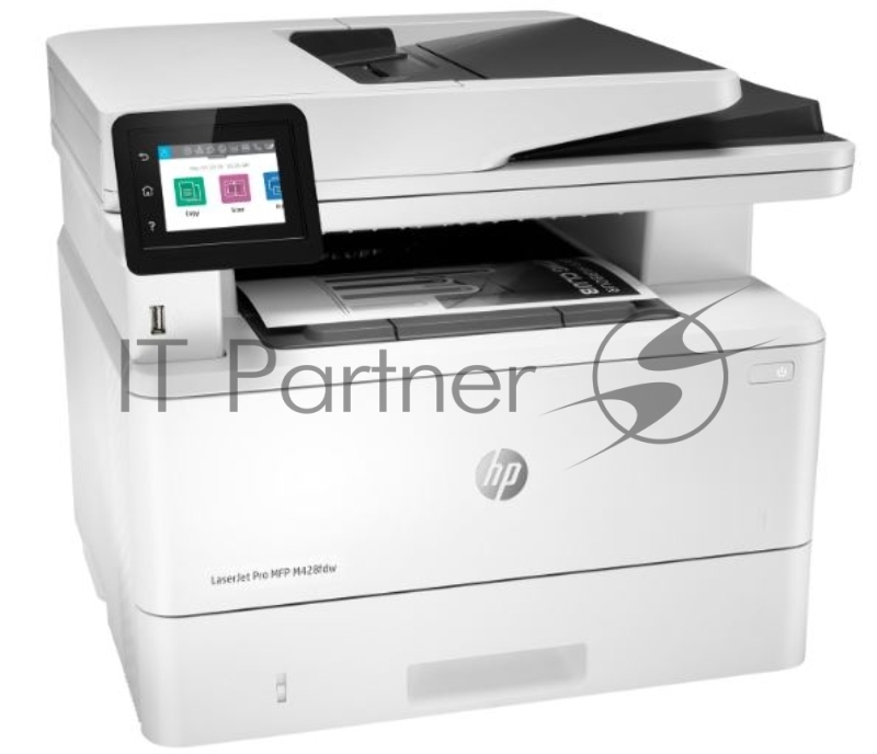 МФУ лазерный, HP LaserJet Pro MFP M428fdw (W1A30A), принтер/сканер/копир, {p/c/s/f,A4,600x600dpi,up to 4800x600,256Mb,Duplex,2 trays 100+250,ADF 50,USB2.0+Walk-Up/GigEth/WiFi/ warr}