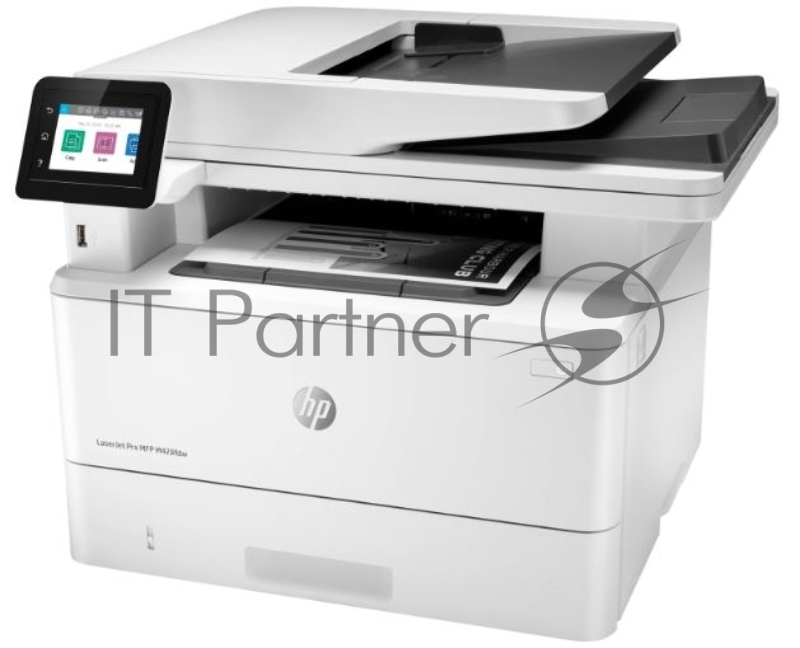 МФУ лазерный, HP LaserJet Pro MFP M428fdw (W1A30A), принтер/сканер/копир, {p/c/s/f,A4,600x600dpi,up to 4800x600,256Mb,Duplex,2 trays 100+250,ADF 50,USB2.0+Walk-Up/GigEth/WiFi/ warr}