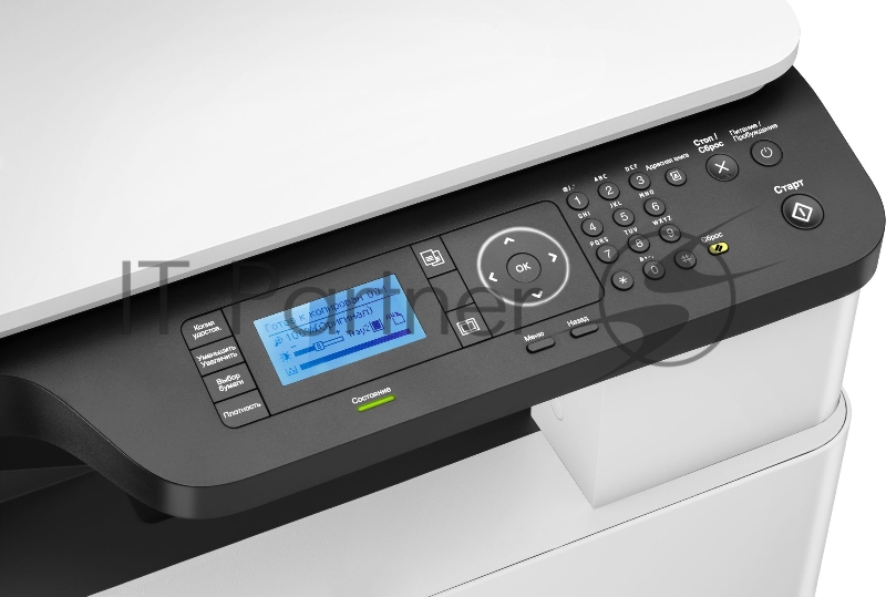 МФУ HP LaserJet MFP M438n, принтер/сканер/копир, (A3, скор. печ. 22 стр/мин, разр. скан. 600х600, печати 1200х1200, Ethernet (RJ-45), USB)