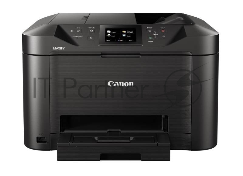 МФУ Canon MAXIFY MB5140, 4-цветный струйный принтер/сканер/копир/факс, A4, 24 (15.5 цв) изобр./мин, 600x1200 dpi, ADF, дуплекс, подача: 250 лист., Ethernet, USB, Wi-Fi, печать фотографий, цветной ЖК-дисплей