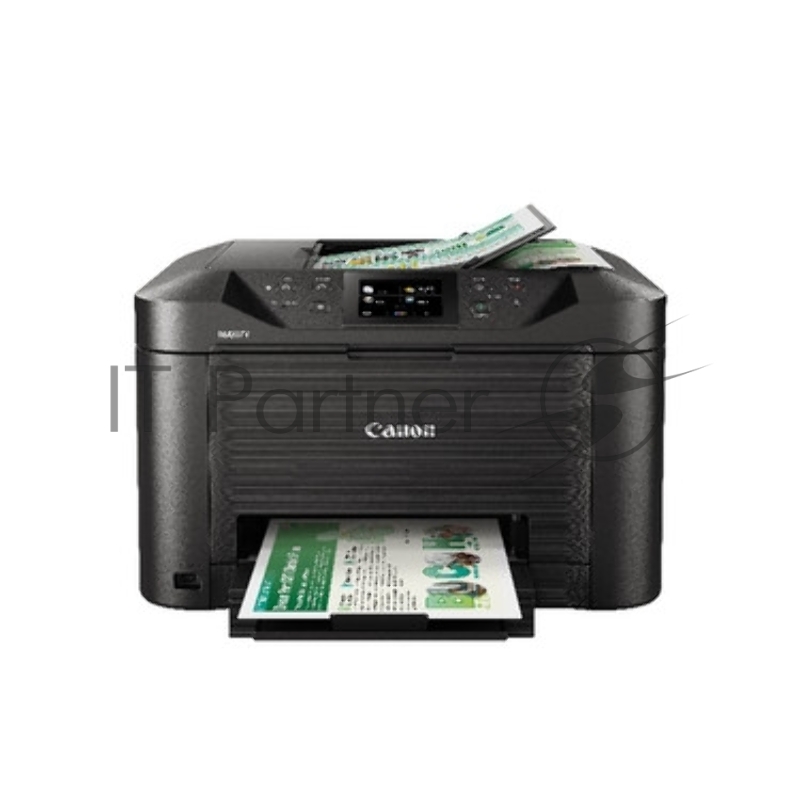 МФУ Canon MAXIFY MB5140, 4-цветный струйный принтер/сканер/копир/факс, A4, 24 (15.5 цв) изобр./мин, 600x1200 dpi, ADF, дуплекс, подача: 250 лист., Ethernet, USB, Wi-Fi, печать фотографий, цветной ЖК-дисплей
