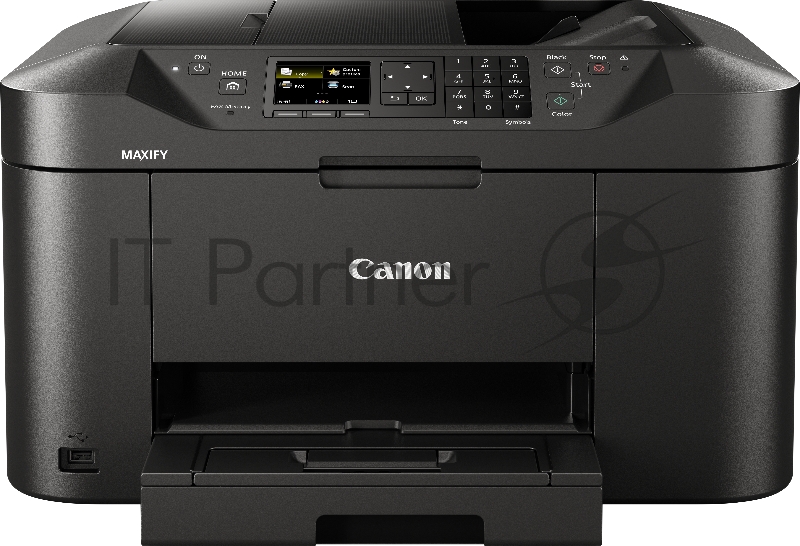 МФУ Canon MAXIFY MB2140, 4-цветный струйный принтер/сканер/копир/факс, A4, 19 (13 цв) изобр./мин, 1200x600 dpi, ADF, дуплекс, подача: 250 лист., USB, Wi-Fi, картридер, печать фотографий, цветной ЖК-дисплей (замена MB2040)