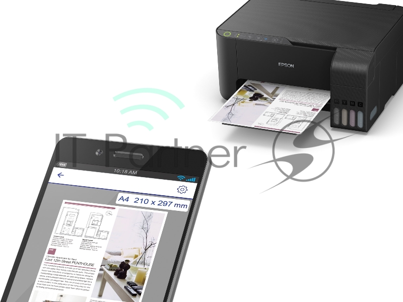 МФУ струйное Epson L3150 (C11CG86409) принтер/копир/сканер A4