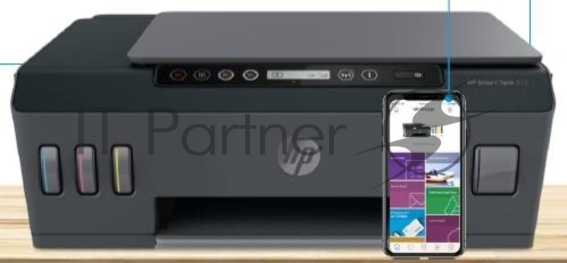 МФУ cтруйное HP Smart Tank 515 AiO Printer (СНПЧ, принтер/ сканер/ копир, А4, 11/5 стр/мин, USB, WiFi)