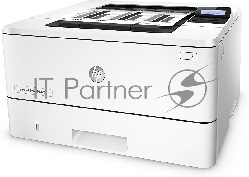 Принтер HP LaserJet Pro M402dne лазерный A4, 38ppm, 1200dpi, 256Mb, 2tray 100+250, Duplex, USB2.0/GigEth, PS3 em., ePrint, AirPrint, 1y warr, cartridge 3100, замена CF399A M401dne