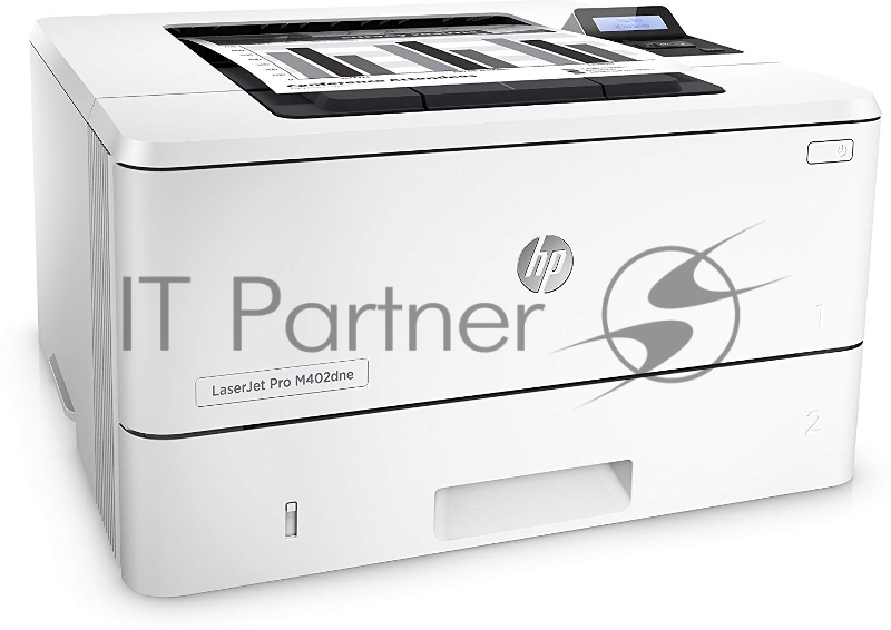 Принтер HP LaserJet Pro M402dne лазерный A4, 38ppm, 1200dpi, 256Mb, 2tray 100+250, Duplex, USB2.0/GigEth, PS3 em., ePrint, AirPrint, 1y warr, cartridge 3100, замена CF399A M401dne